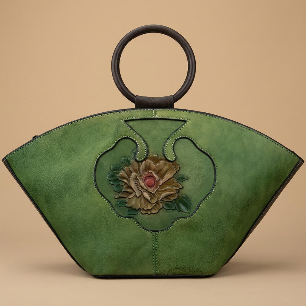 Shoulder Bag with Floral Applique