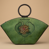 Shoulder Bag with Floral Applique