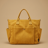 Tote Bag with Corduroy Pockets