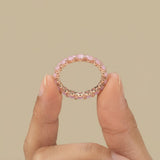 Ring with Geometric Zirconium Design
