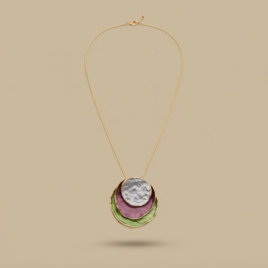 Necklace Set with Layered Discs