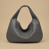 Hobo Bag Women Woven Leather Oversized Handbag