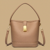 Shoulder Bag with Gold Clasp