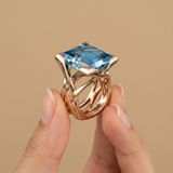 Ring with Pave Crystals