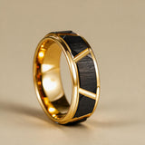 Ring Tungsten with Brushed Inlay