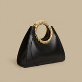 Hobo Bag with Gold Ring Handle