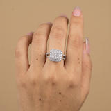 Ring with Square Pave Design