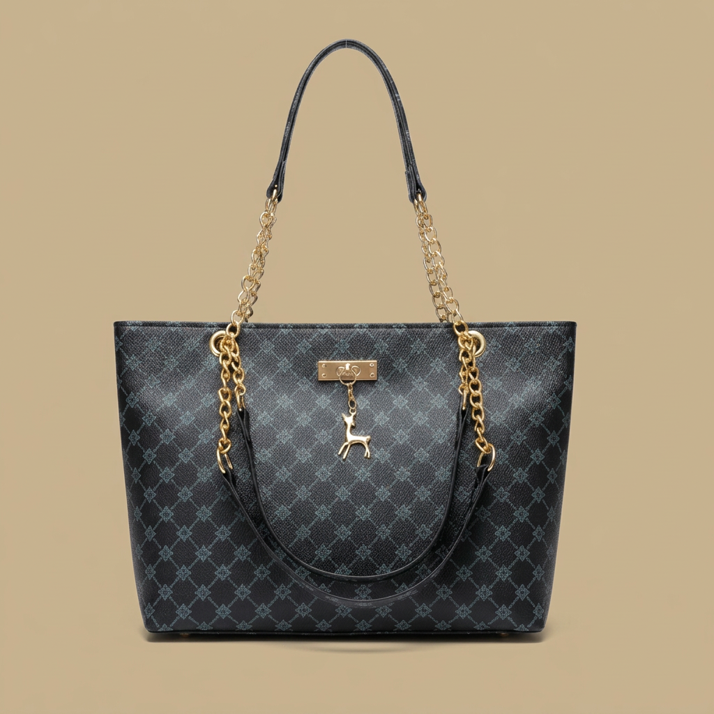 Tote Bag Women Chain Strap Monogram Handbag