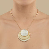 Necklace Set with Layered Discs
