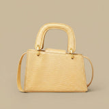 Shoulder Bag with Textured Leather