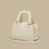 Shoulder Bag with Textured Leather