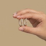 Earrings with Oval Zirconia