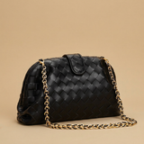 Shoulder Bag Woven Leather Chain