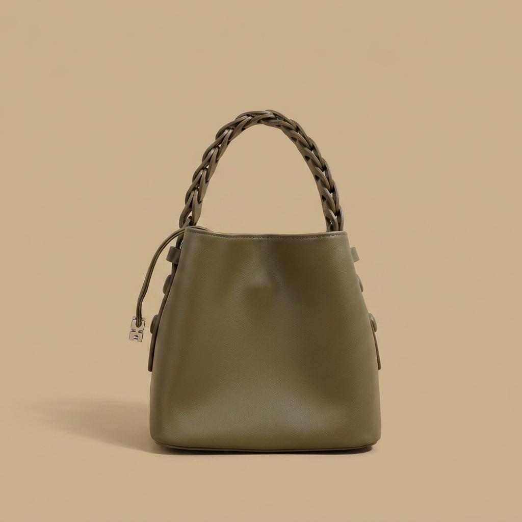 Bucket Bag with Braided Handle