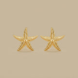Earrings Textured Starfish Design