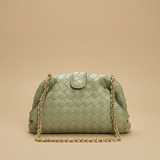 Shoulder Bag Woven Leather Chain