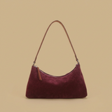 Shoulder Bag with Suede Finish