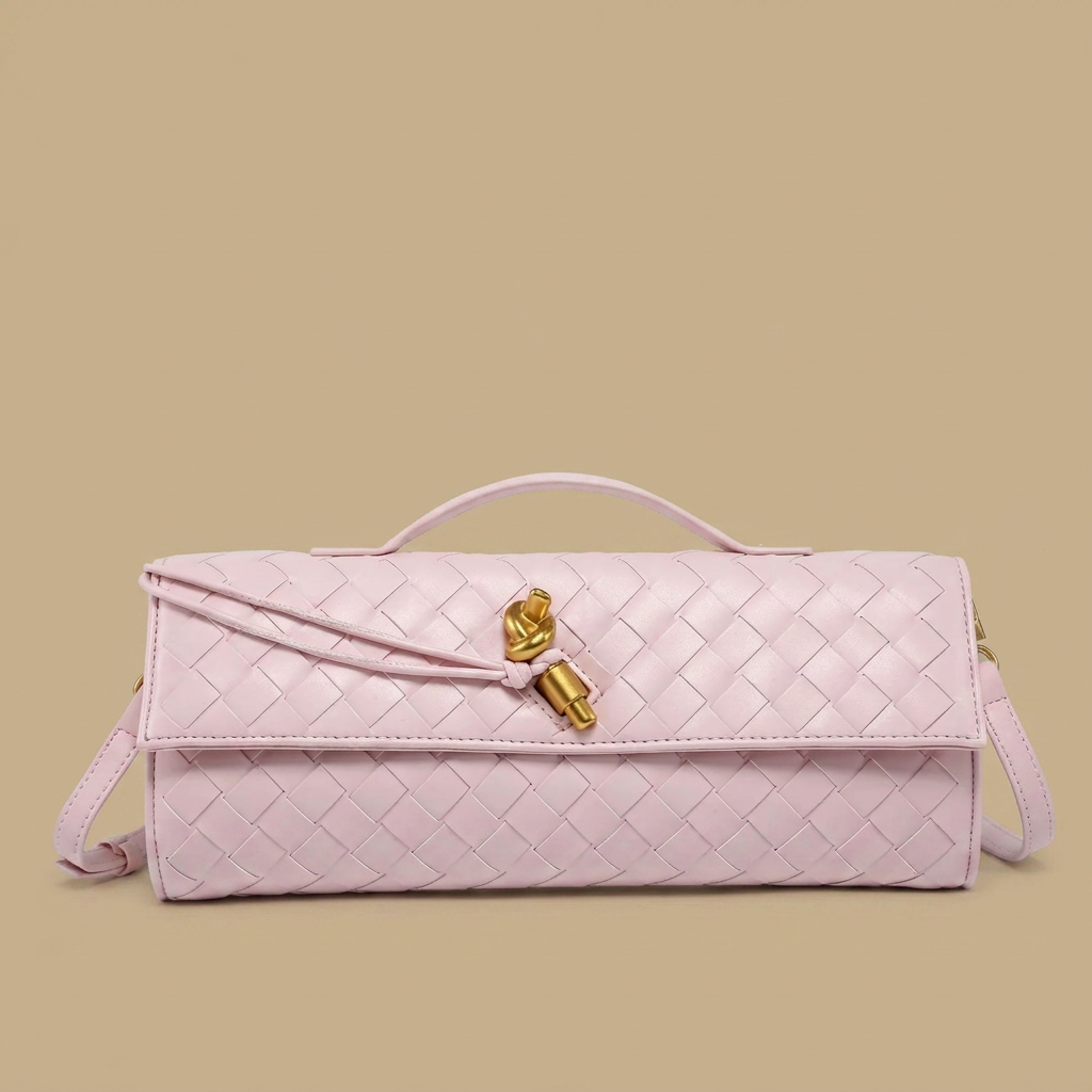 Crossbody Bag Woven Leather Clutch Handbag