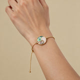 Bracelet with Shell Inlay Disc
