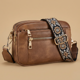 Crossbody Bag with Embroidered Strap