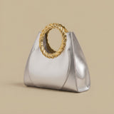 Hobo Bag with Gold Ring Handle