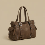 Shoulder Bag with Buckle Straps