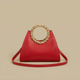 Hobo Bag with Gold Ring Handle