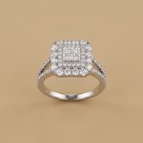 Ring with Square Pave Design