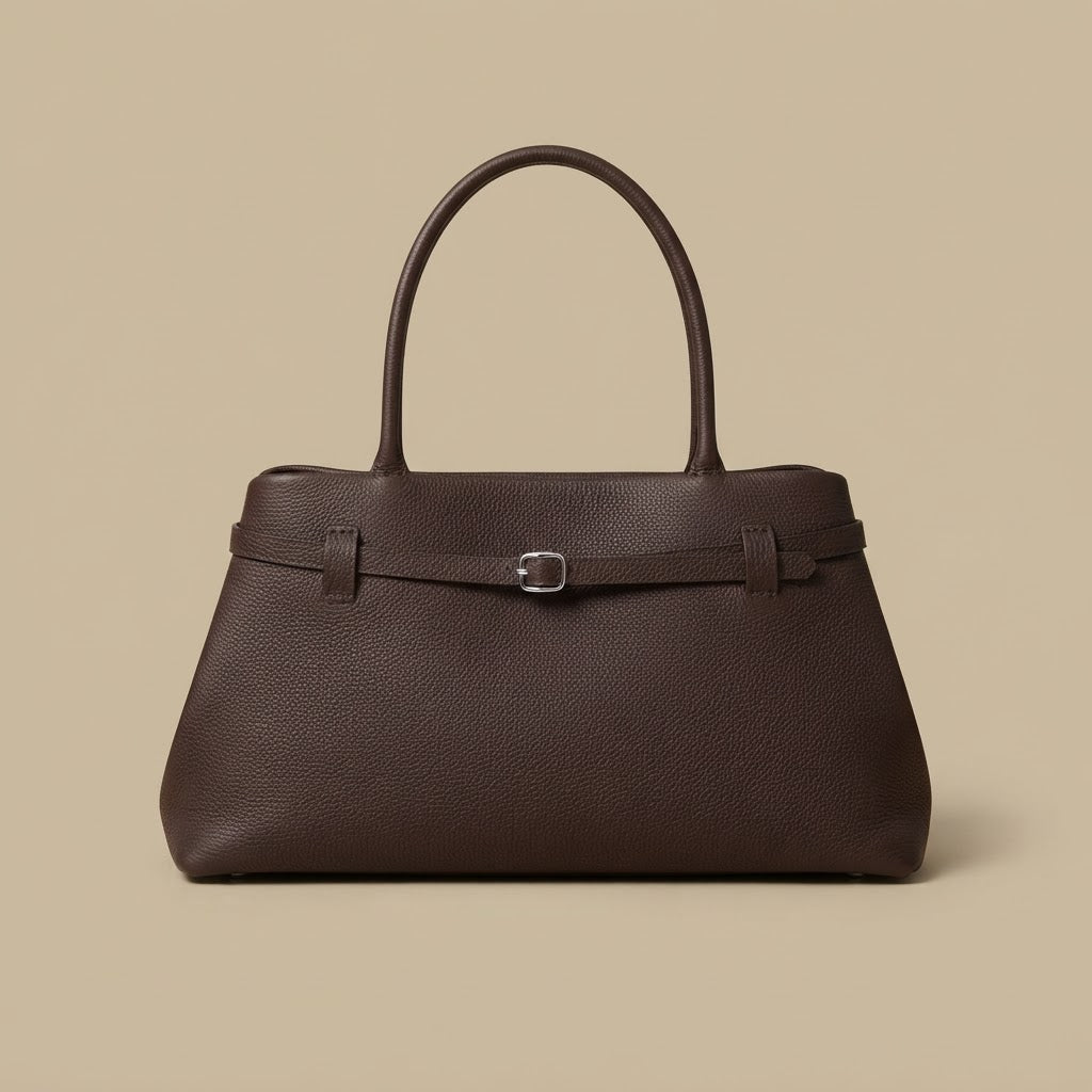 Shoulder Bag with Buckle Strap