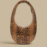 Clutch Bag with Snake Texture