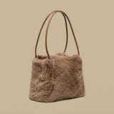 Tote Bag with Plush Texture