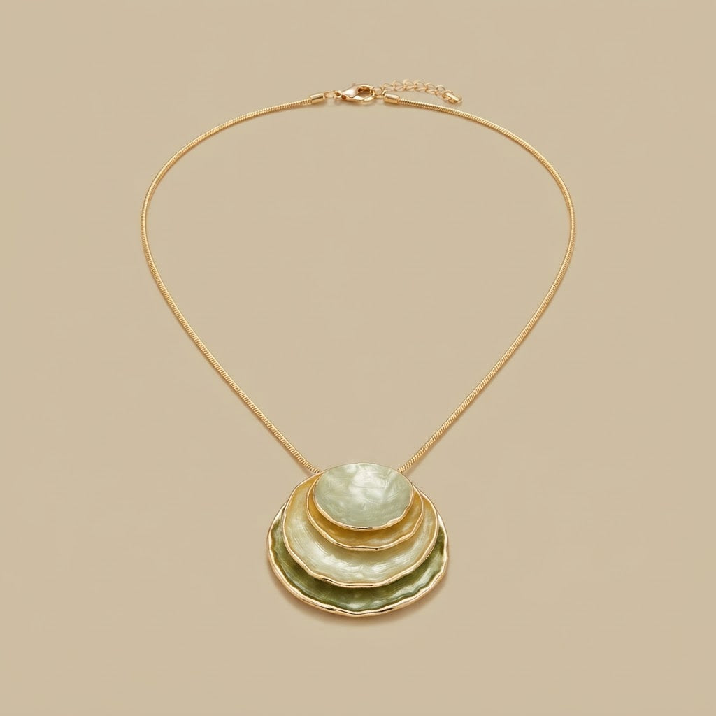 Necklace Set with Layered Discs