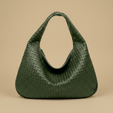 Hobo Bag Women Woven Leather Oversized Handbag