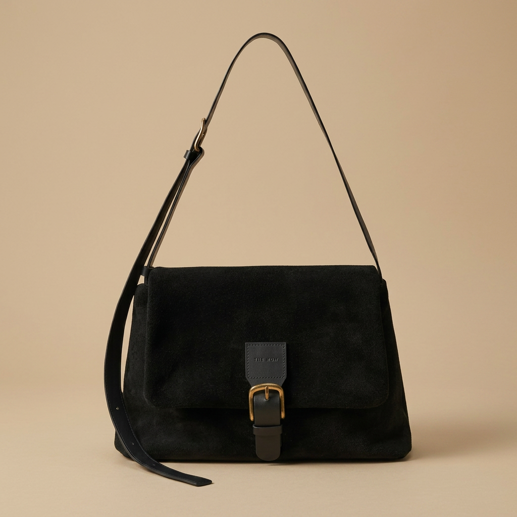 Hobo Bag with Buckle Flap