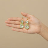 Earrings with Geometric Drops