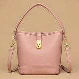 Shoulder Bag with Gold Clasp