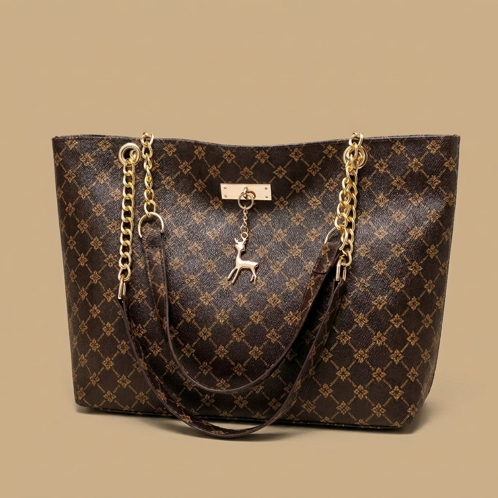 Tote Bag Women Chain Strap Monogram Handbag