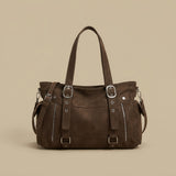 Shoulder Bag with Buckle Straps
