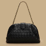 Shoulder Bag Woven Leather Chain