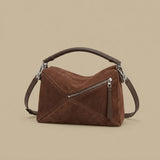 Tote Bag with Suede Finish