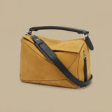 Tote Bag with Suede Finish