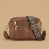 Crossbody Bag with Embroidered Strap
