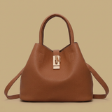 Shoulder Bag Women Leather Tote Gold Hardware