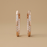 Earrings with Oval Zirconia