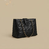 Shoulder Bag with Quilted Chain