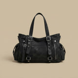 Shoulder Bag with Buckle Straps
