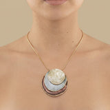 Necklace Set with Layered Discs