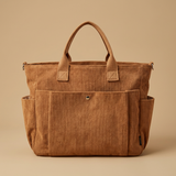 Tote Bag with Corduroy Pockets