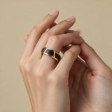 Ring Tungsten with Brushed Inlay