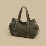 Shoulder Bag with Buckle Straps